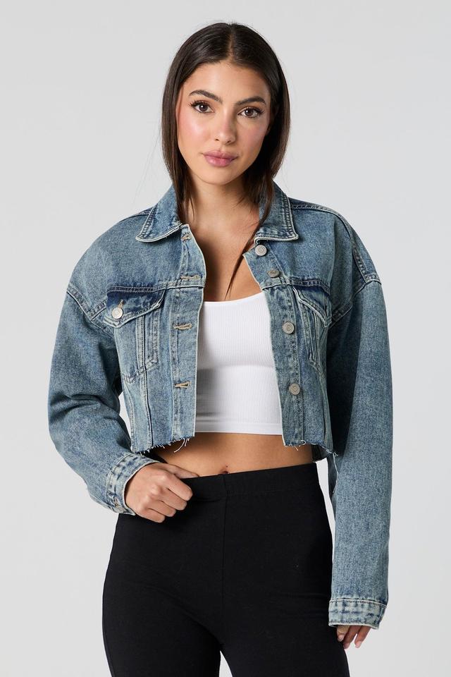 Cropped Denim Jacket Female Product Image