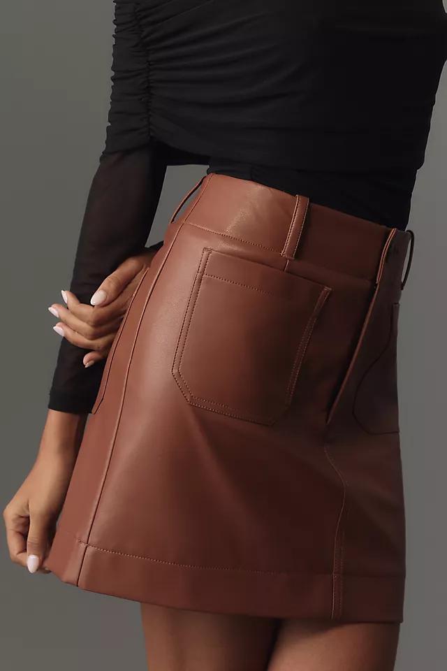 The Colette Skirt by Maeve: Faux Leather Mini Edition Product Image