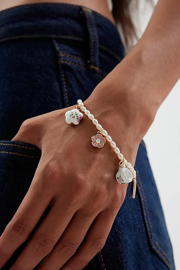 Lottie Pearl & Treasure Charm Bracelet Womens at Urban Outfitters Product Image