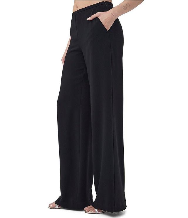 Trina Turk Tavia Double Georgette Flat Front Wide Leg Pant Product Image