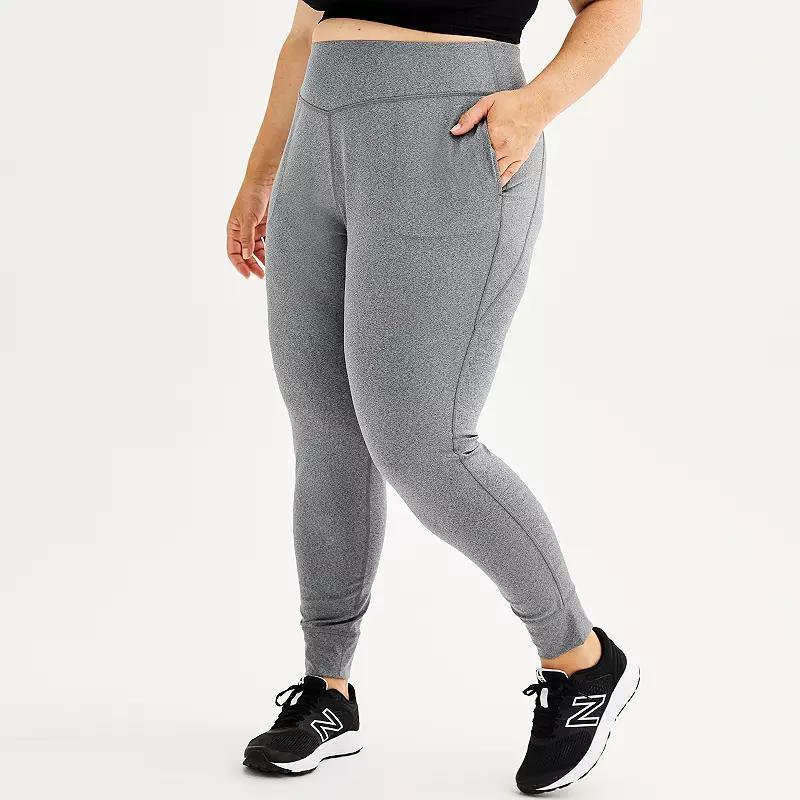 Plus Size Tek Gear Ultrastretch Jogger Pants, Womens Dark Grey Product Image