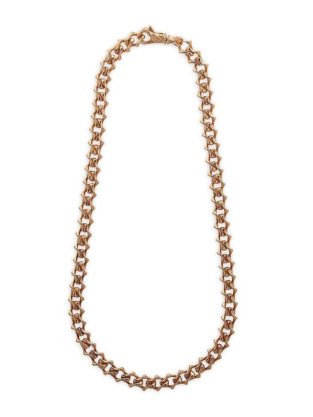 Mens Gold Small Sharp Link Chain Necklace Product Image