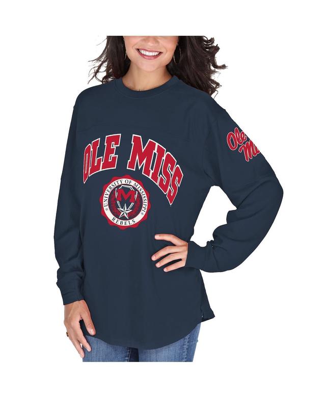 Womens Navy Ole Miss Rebels Edith Long Sleeve T-shirt Product Image