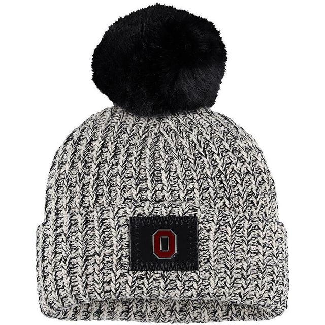 Womens Love Your Melon Gray Ohio State Buckeyes Cuffed Knit Hat with Pom Product Image