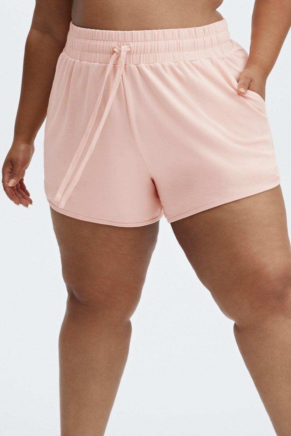 Fabletics Lounge Luxe Terry Sweatshort Womens pink Size XS Product Image