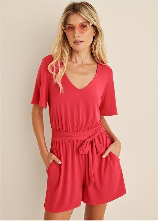 Tie Waist Romper Product Image