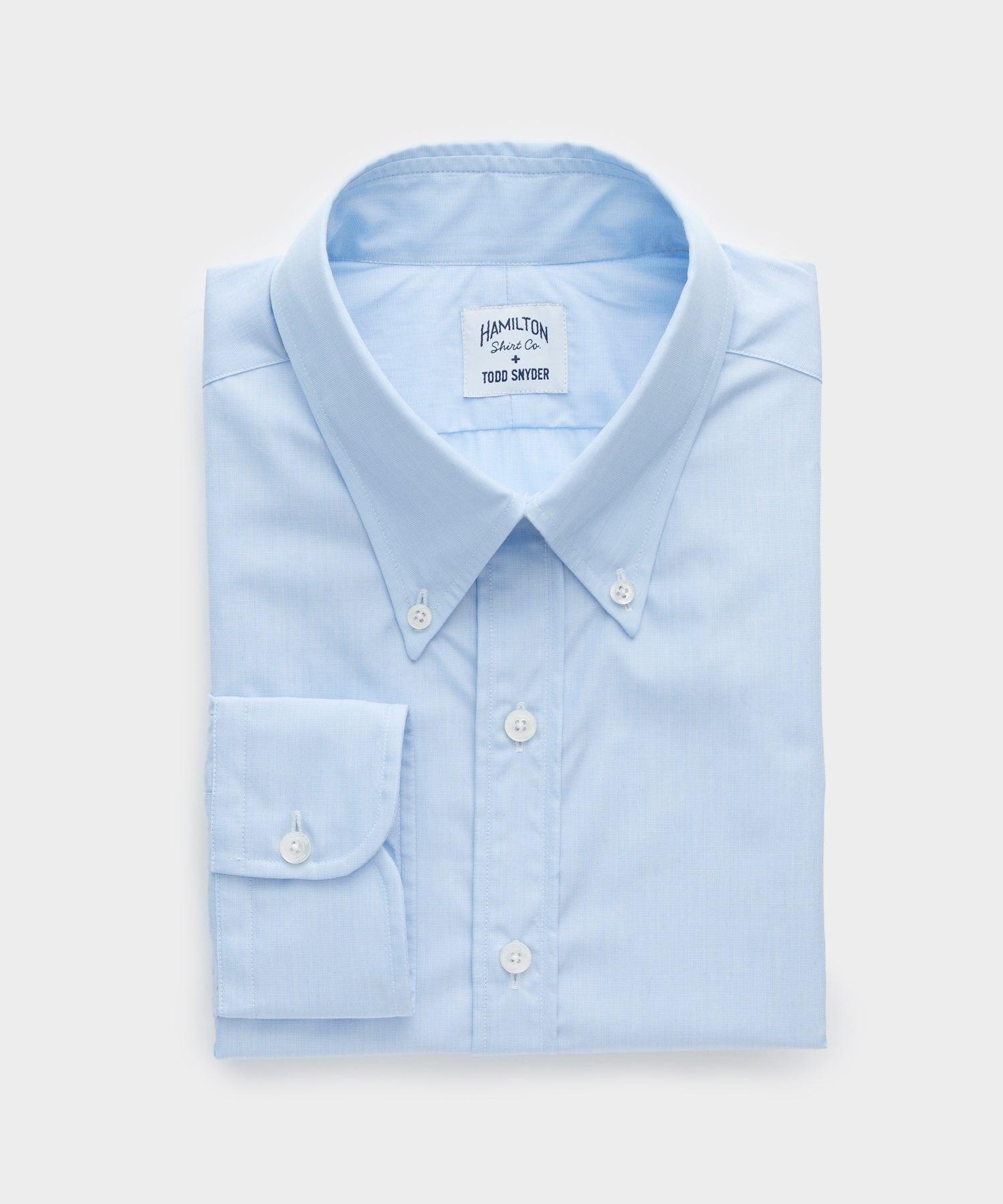 Hamilton + Todd Snyder Wrinkle Free Cotton Dress Shirt In Blue Product Image