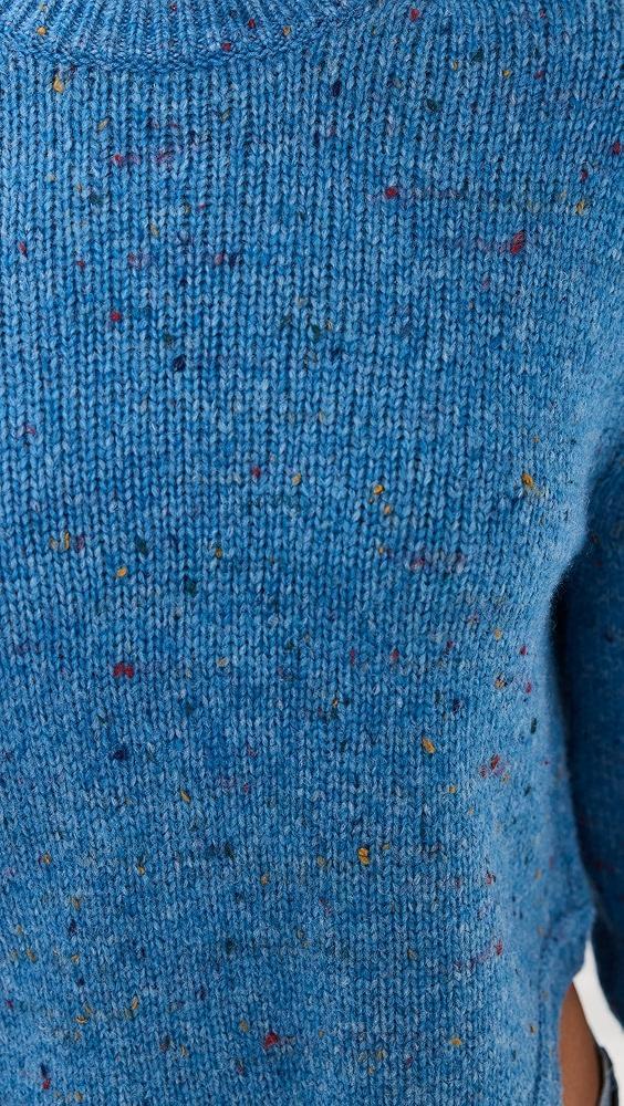 Tibi Confetti Shrunken Crew Neck Pullover | Shopbop Product Image