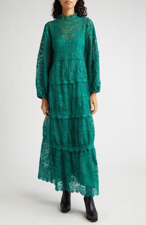 FARM Rio Long Sleeve Guipure Lace Maxi Dress Product Image