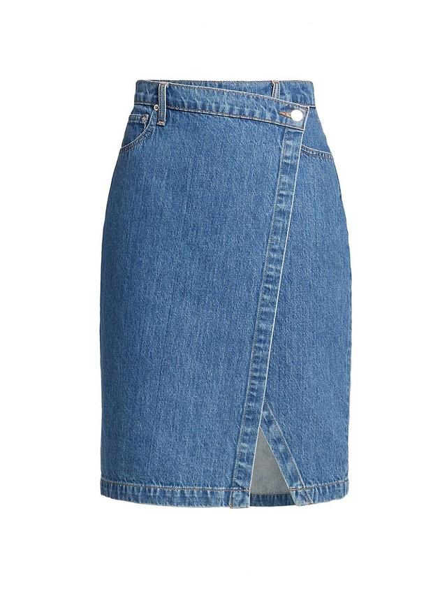 Womens Aine Asymmetrical Denim Skirt Product Image