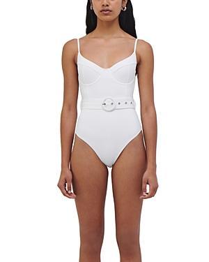 Simkhai Noa Belted Bustier One Piece Swimsuit Product Image