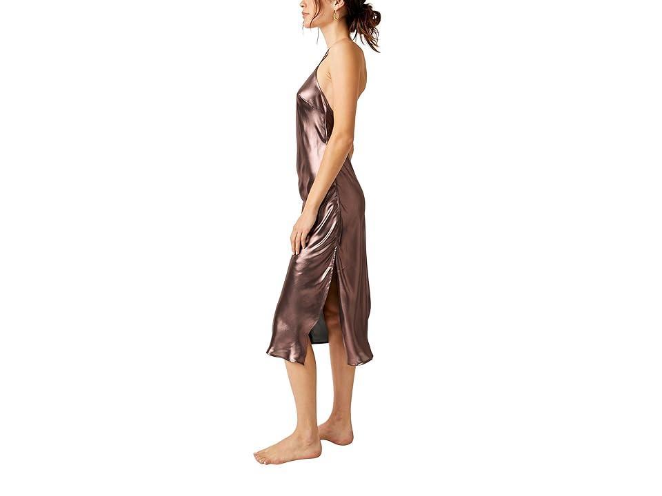 Free People Sunset Shimmer Midi Slip (Morganite) Women's Clothing Product Image