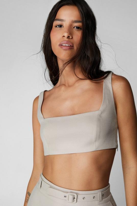 Premium Tailored Twill Bralette Product Image