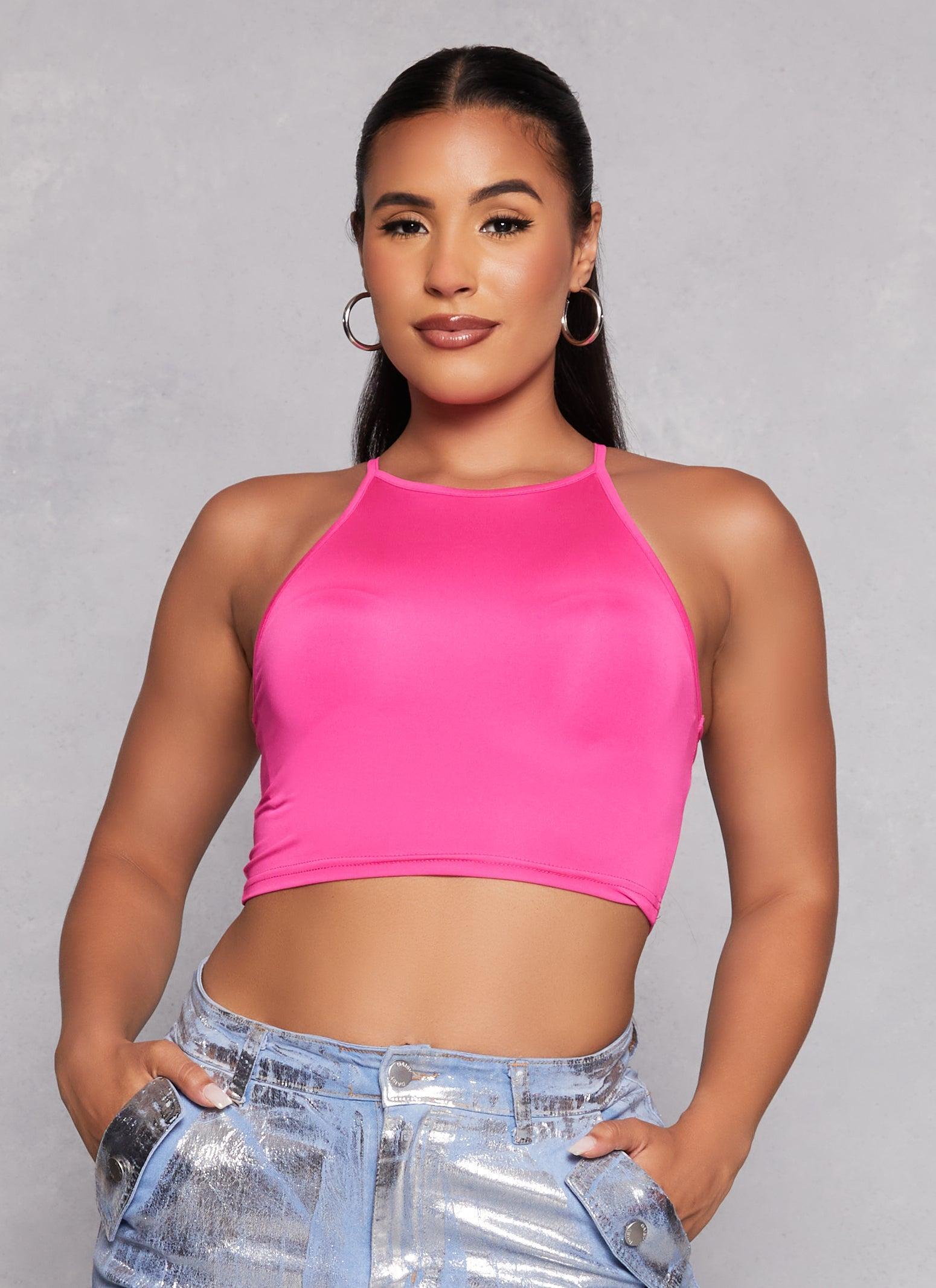 Womens Daisy High Neck Cropped Cami Product Image