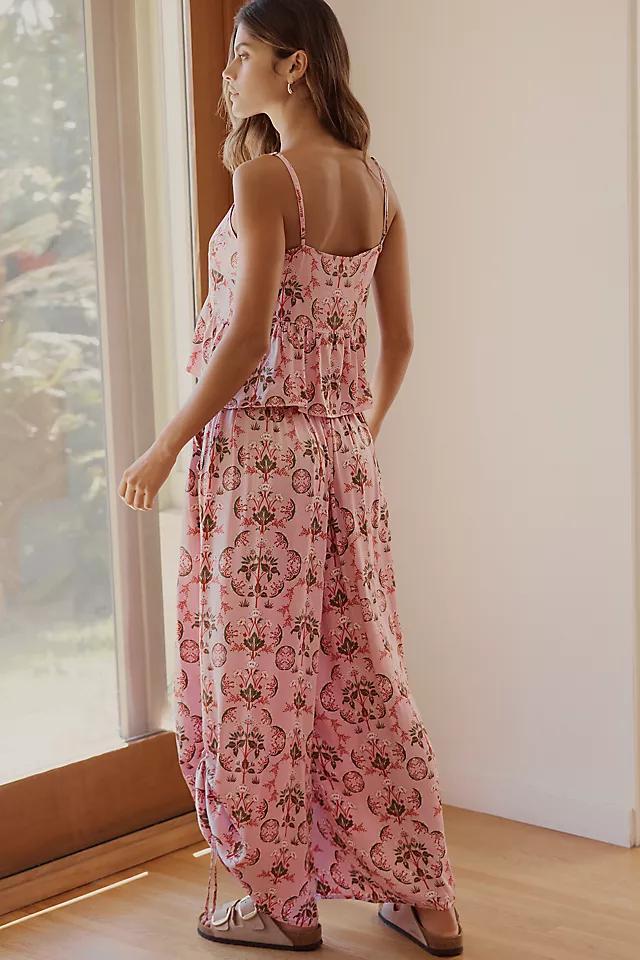 By Anthropologie Silky Wide-Leg Harem Pants Product Image