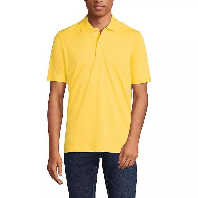 Mens Lands End Short Sleeve Quick-Dry Stain-Release Polo Shirt Bright Yellow Product Image