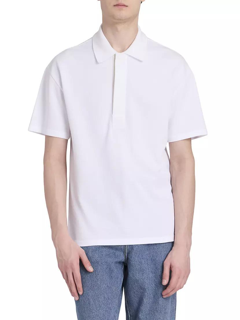 Cotton-Blend Polo Shirt Product Image