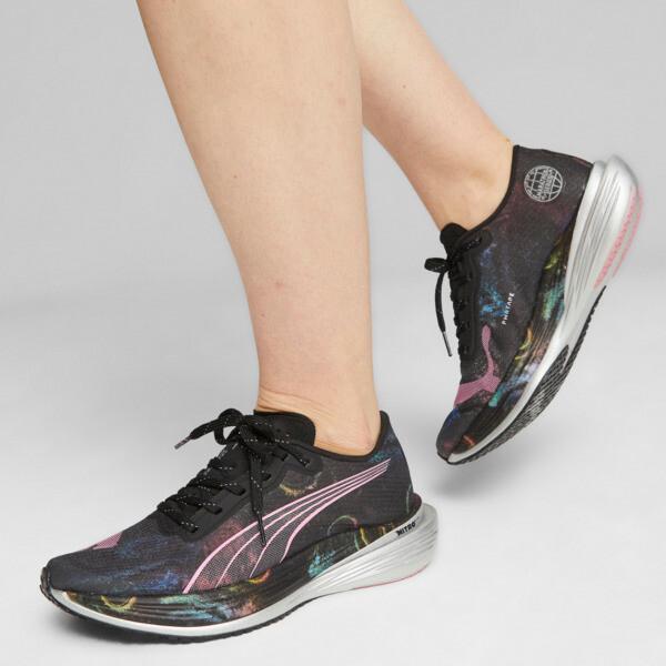 PUMA Deviate NITROâ¢ Elite 2 'Marathon Series' Women's Running Shoes in Black/Strawberry Burst/Yellow Blaze Product Image