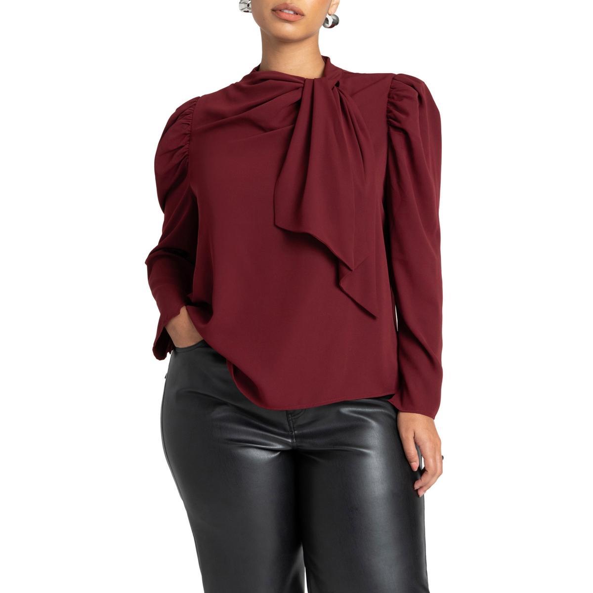 Eloquii Womens Drape Front Blouse Product Image