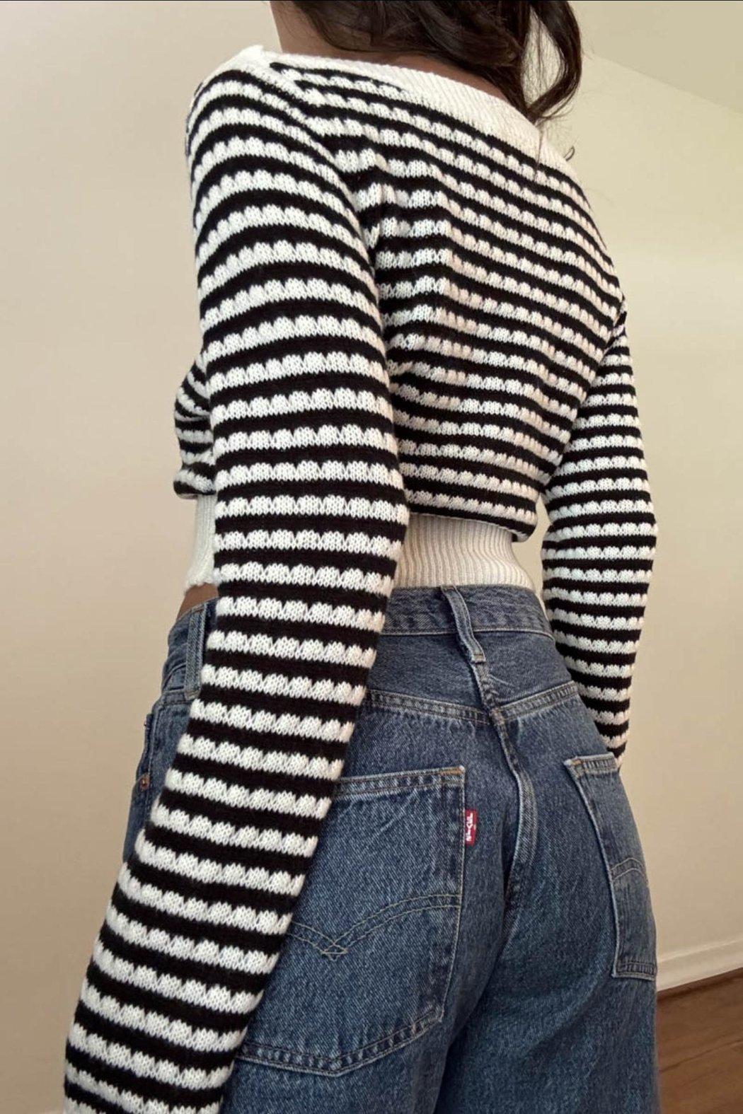 Striped Sweater Top Product Image