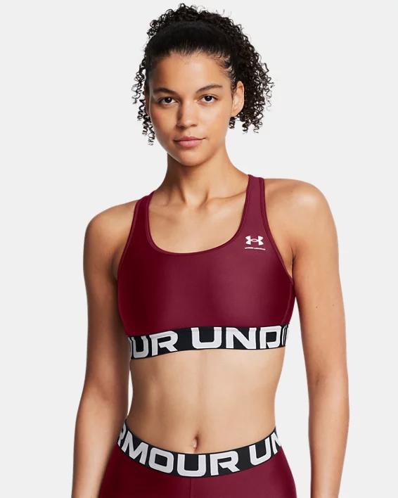 Womens HeatGear Armour Mid Branded Sports Bra Product Image