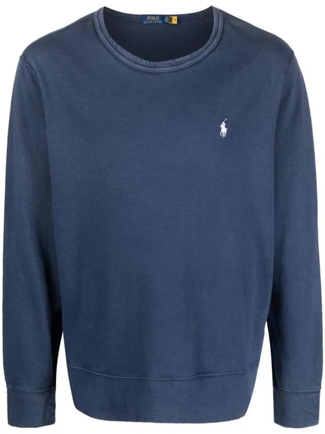 Crew Neck Sweatshirt Clothing In Blue Product Image