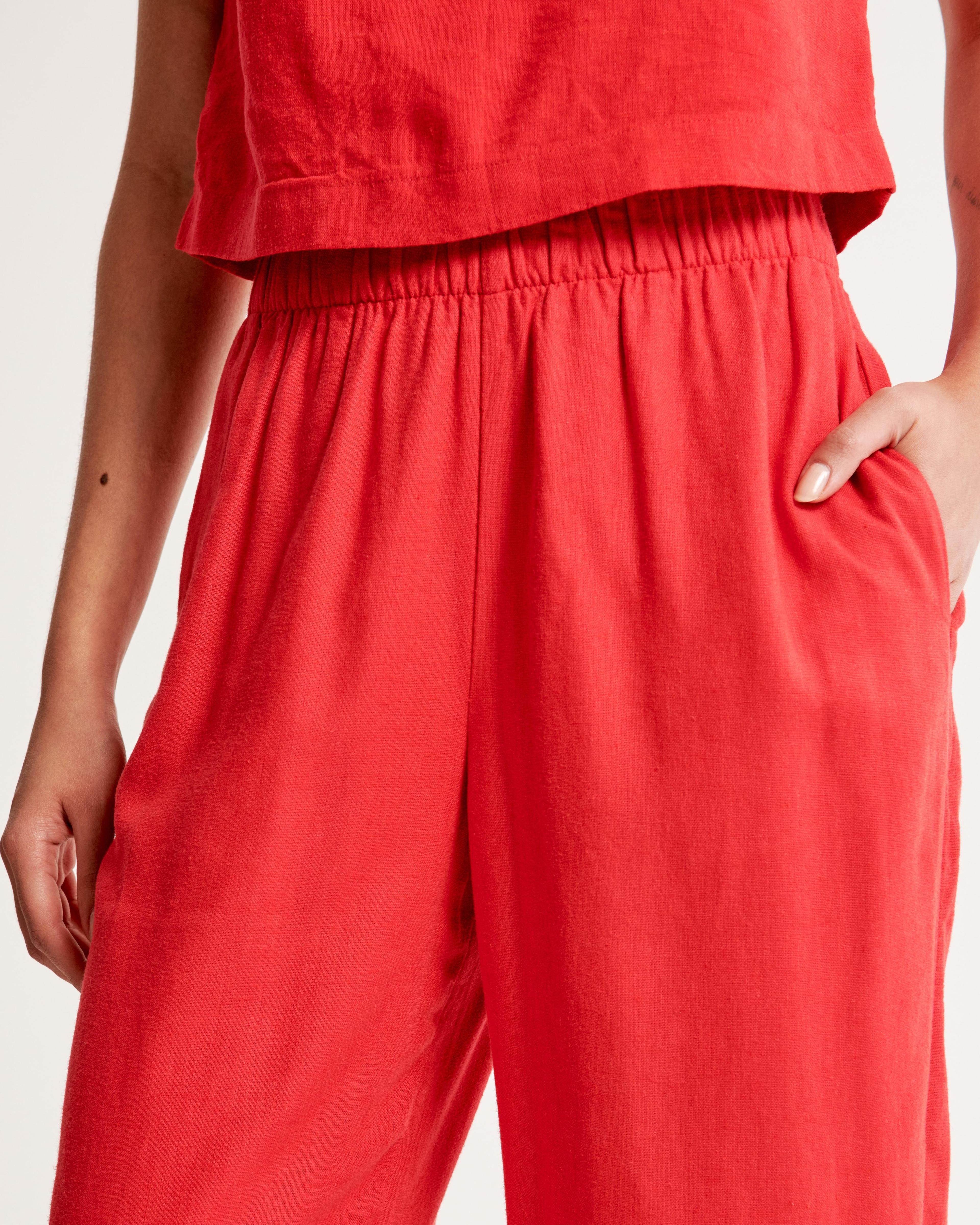 Linen-Blend Pull-On Pant Product Image