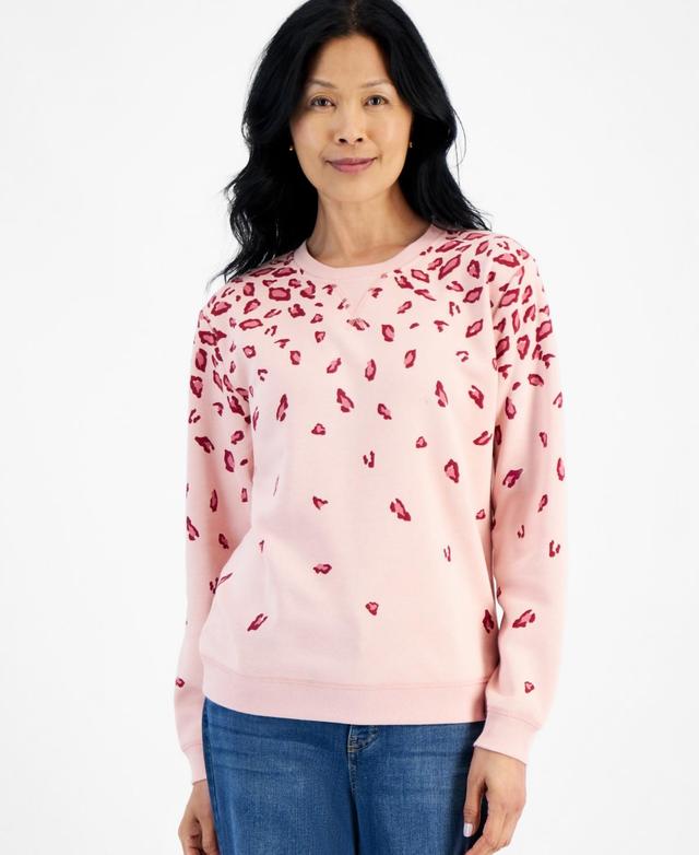 Style & Co Womens Printed Fleece Sweatshirt, Created for Macys Product Image