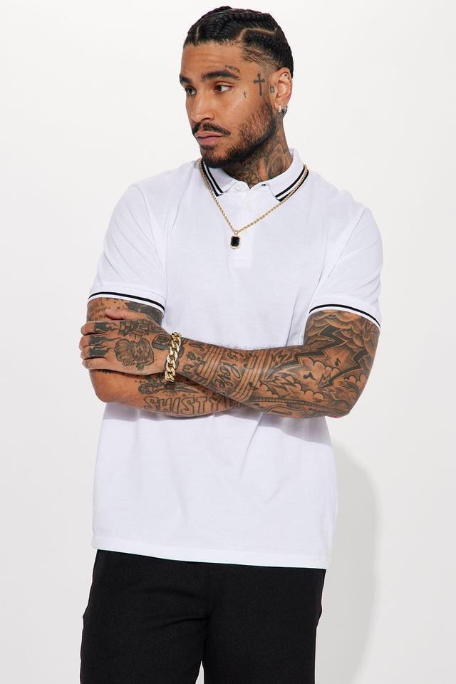 Wilson Short Sleeve Polo - White Product Image