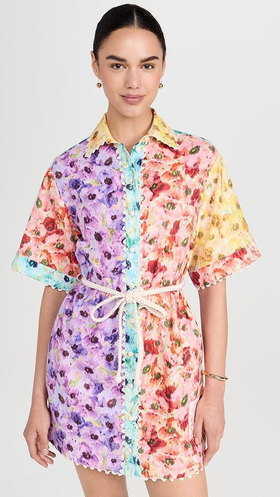 Zimmermann Lightburst Trimmed Shirt Dress | Shopbop Product Image