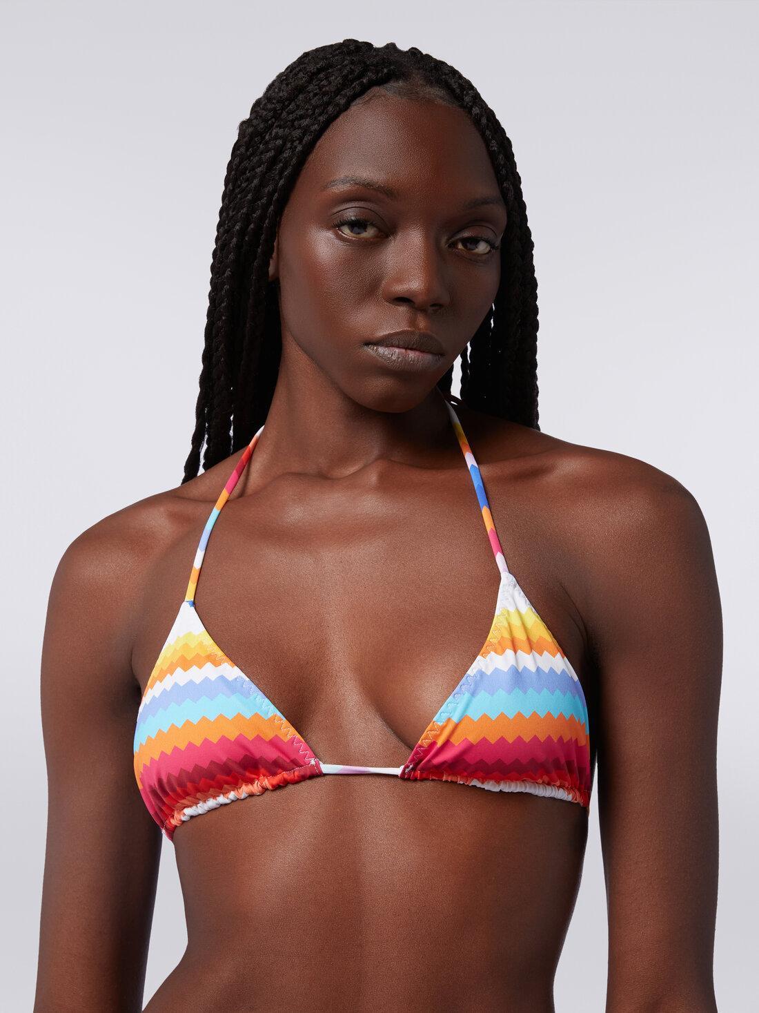 Bikini in zigzag print stretch nylon Multicoloured | Missoni Product Image