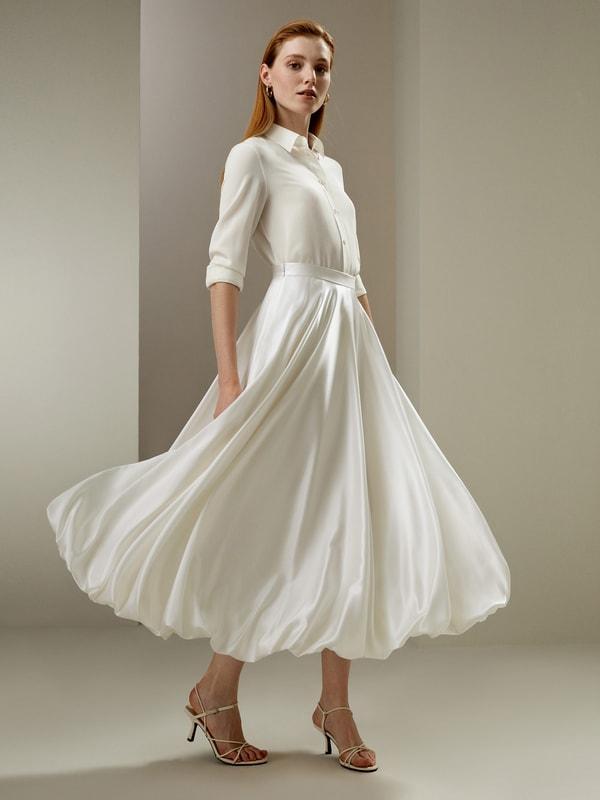 LILYSILK X LYDIA MILLEN Snowdrop Skirt Product Image