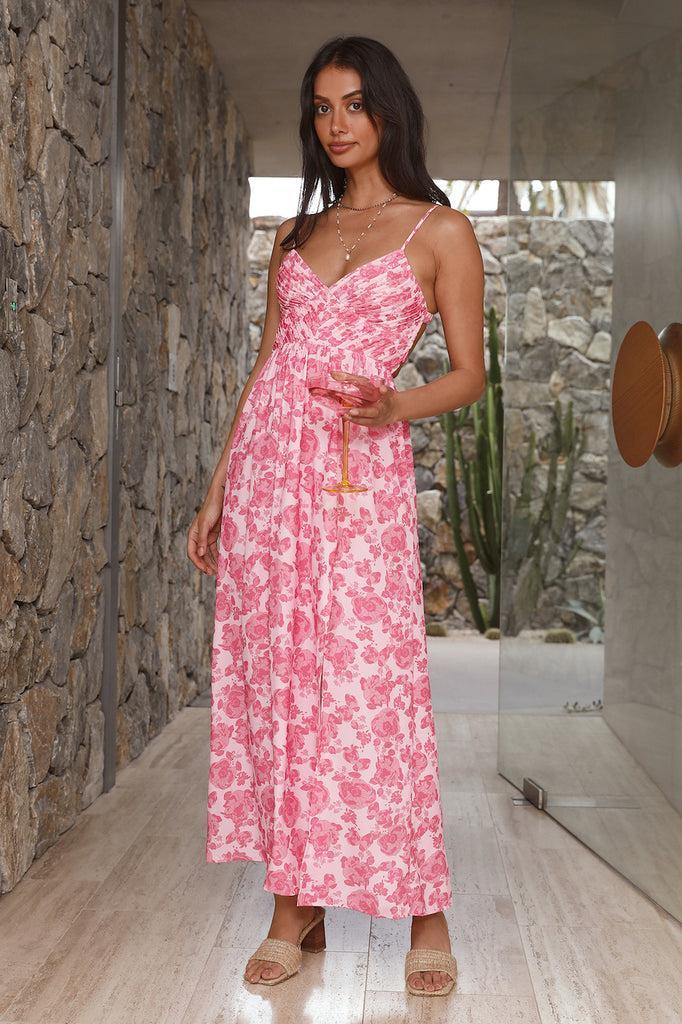 Got The Keys Maxi Dress Pink Product Image