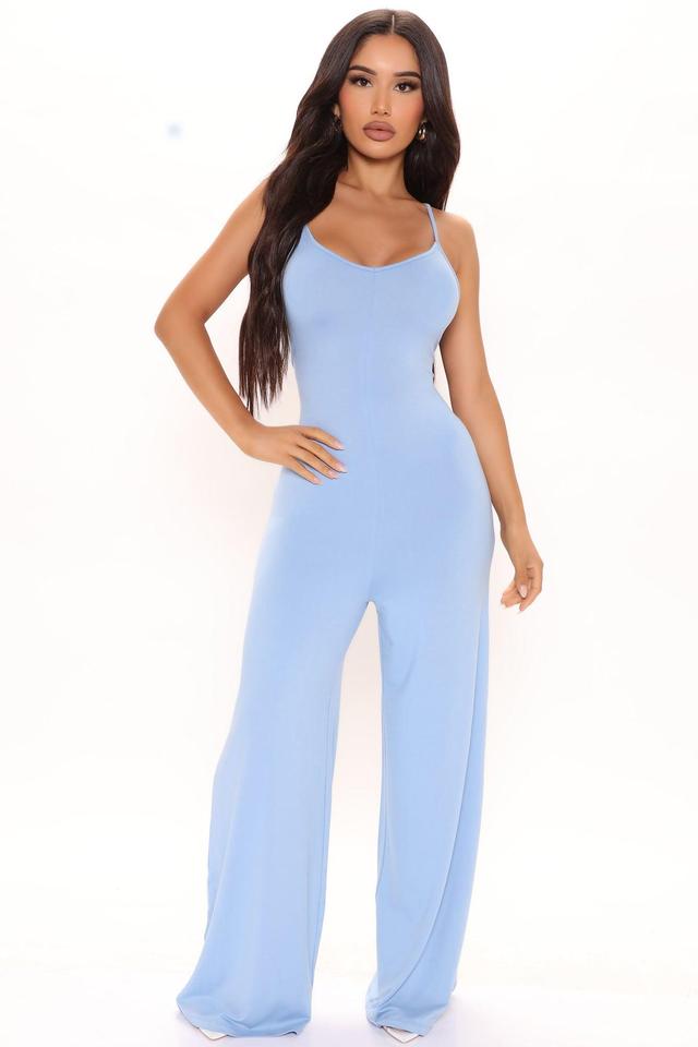 Simpler Times Jumpsuit - Blue Product Image