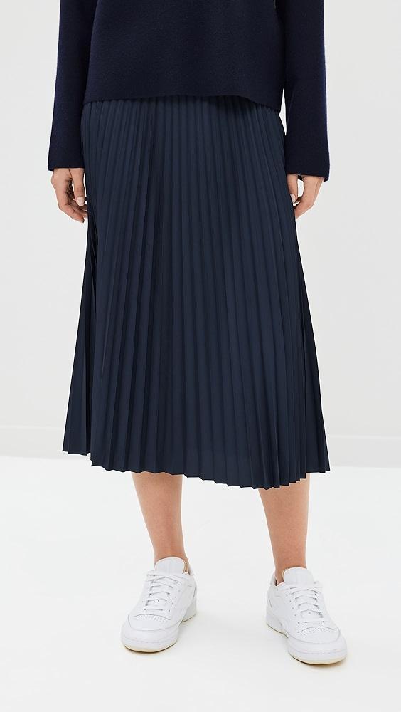 Tibi Nylon Pleating Sunray Pullon Skirt | Shopbop Product Image