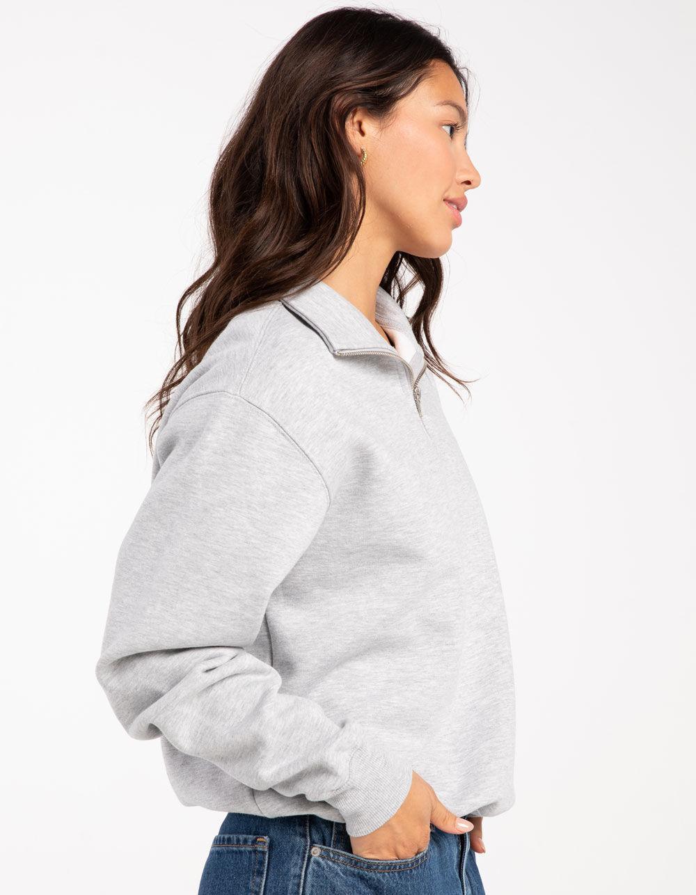 TILLYS Quarter Zip Womens Sweatshirt Product Image