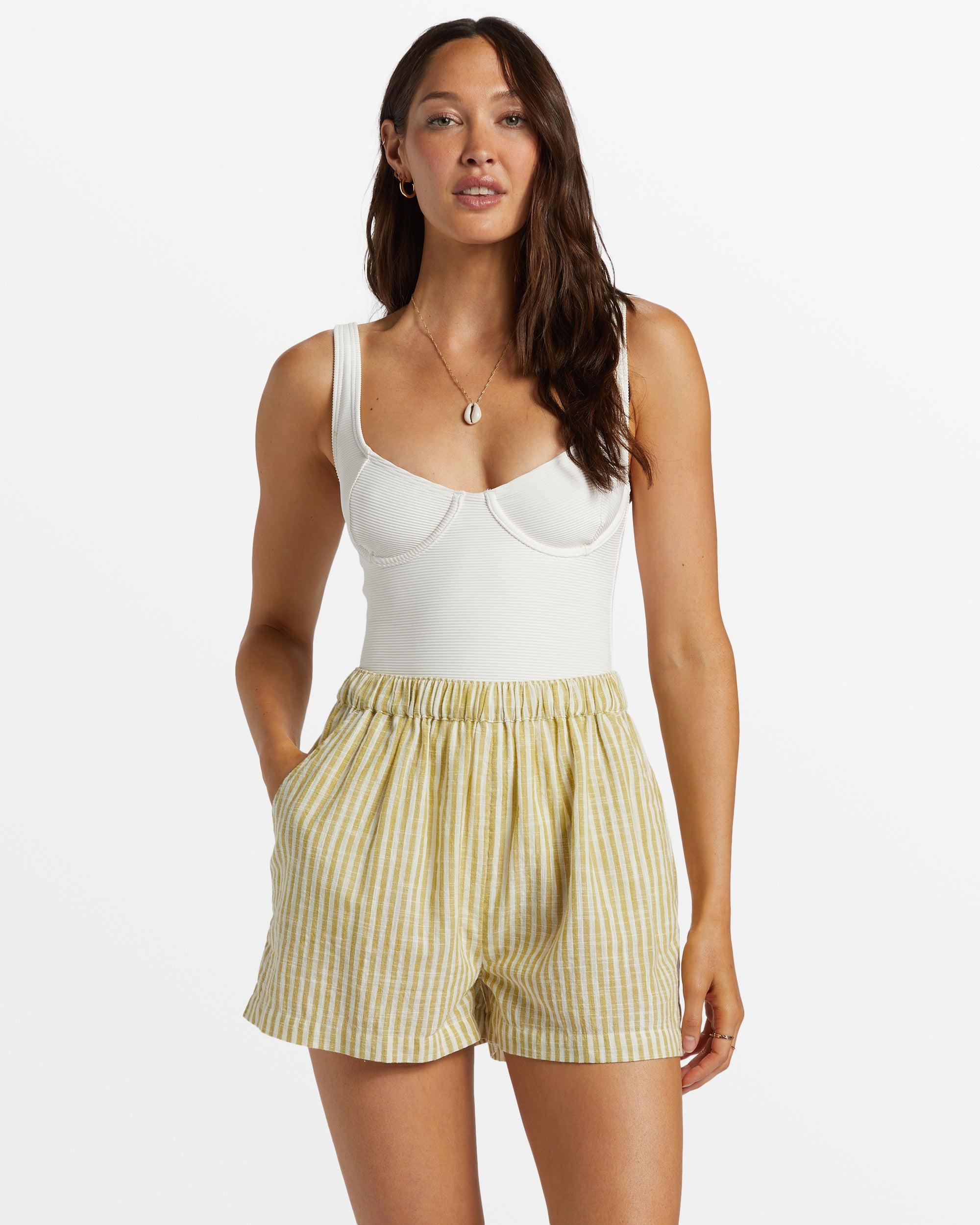 Sea Ya Elastic Waist Shorts - Moss Joy Female product image