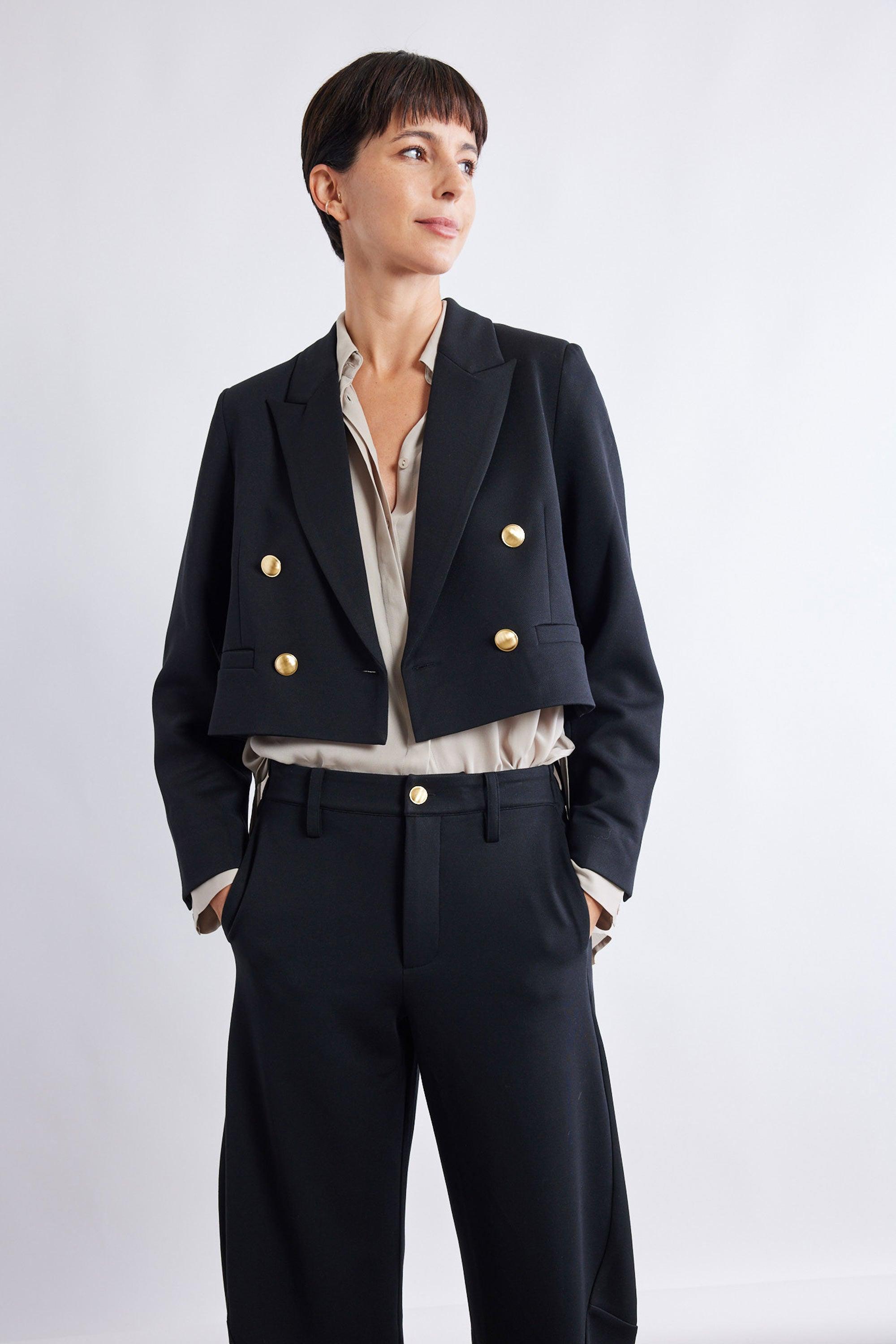 The Stretch Suit Cropped Blazer Product Image