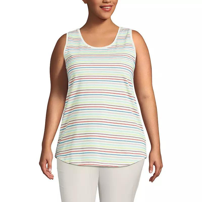 Plus Size Lands End Scoopneck Tunic Tank Top, Womens Product Image