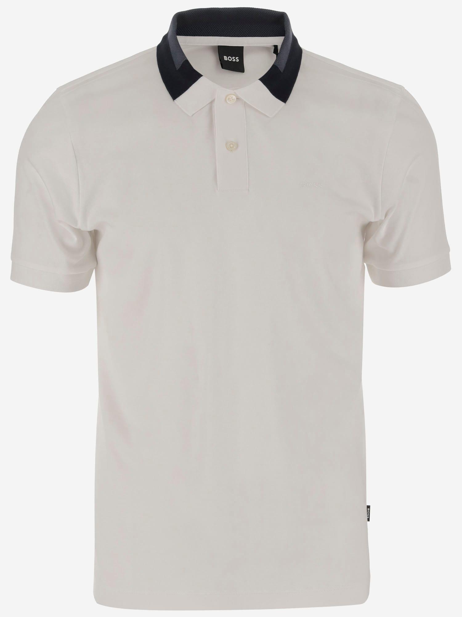 HUGO BOSS Cotton Polo Shirt With Logo In Beige Product Image