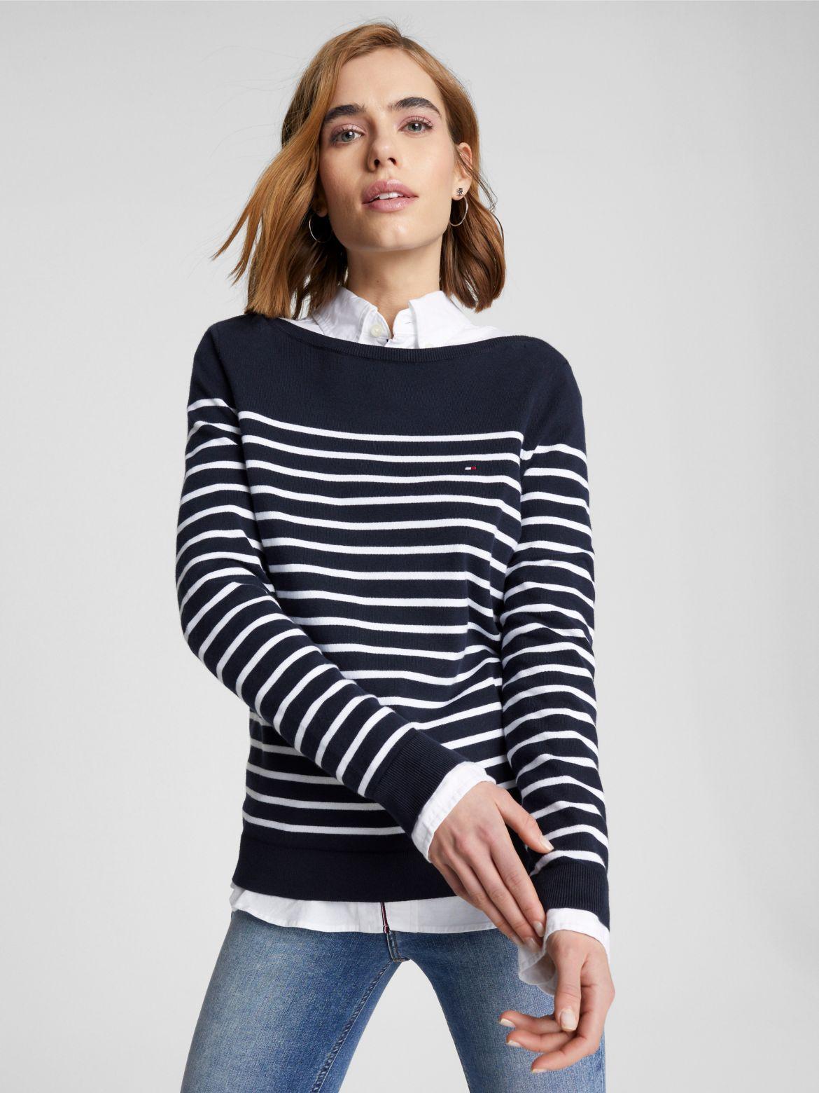 Tommy Hilfiger Women's Stripe Boatneck Sweater product image