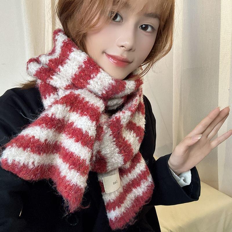 Striped Knit Scarf Product Image