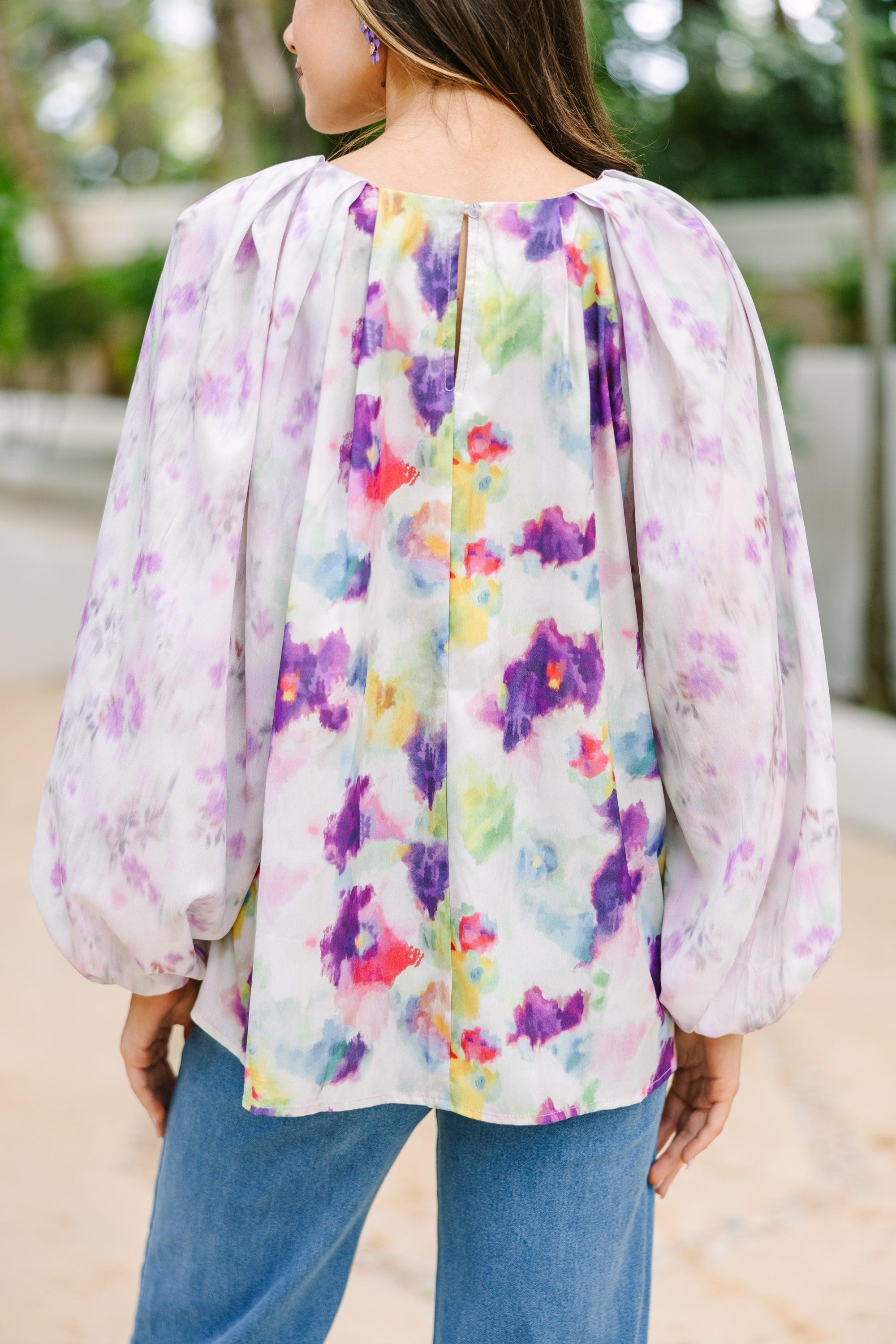 In The Beginning Purple Floral Blouse Female Product Image