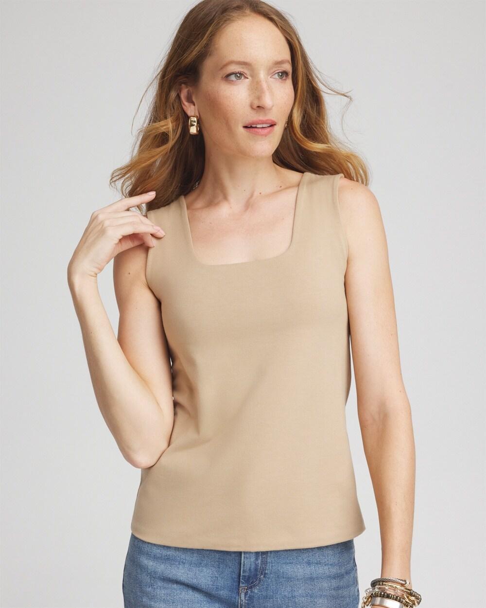 Women's Contour Cotton Square Neck Tank Top Product Image