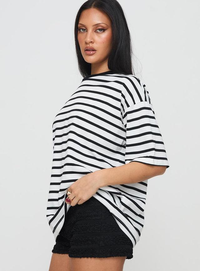 Nersa Oversized Tee Black/white Stripe Product Image