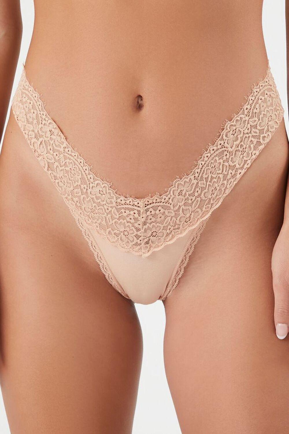 Lace-Trim Thong Panties | Forever 21 Product Image