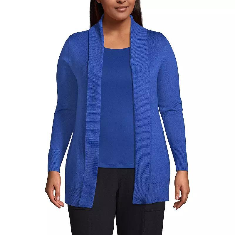 Plus Size Lands End Shawl Collar Cardigan Sweater, Womens Product Image