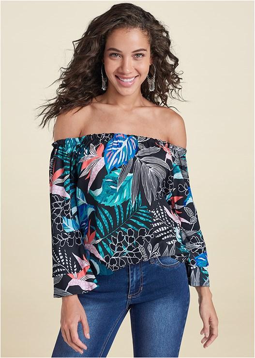 Off-Shoulder Printed Top Product Image