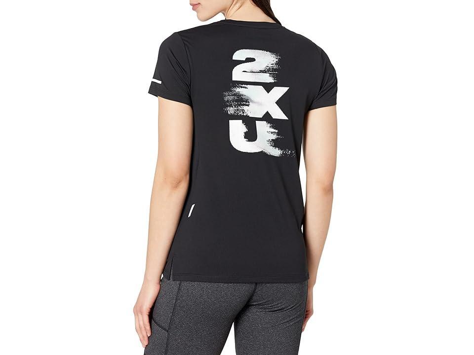 2XU Light Speed Tee (Black White/White Reflective) Women's Clothing Product Image