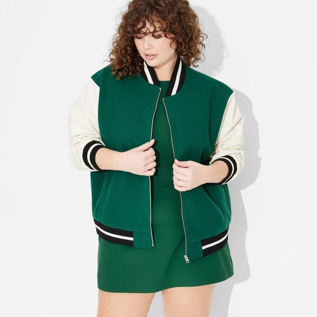 Womens Game Day Varsity Jacket - Wild Fable 2X Product Image